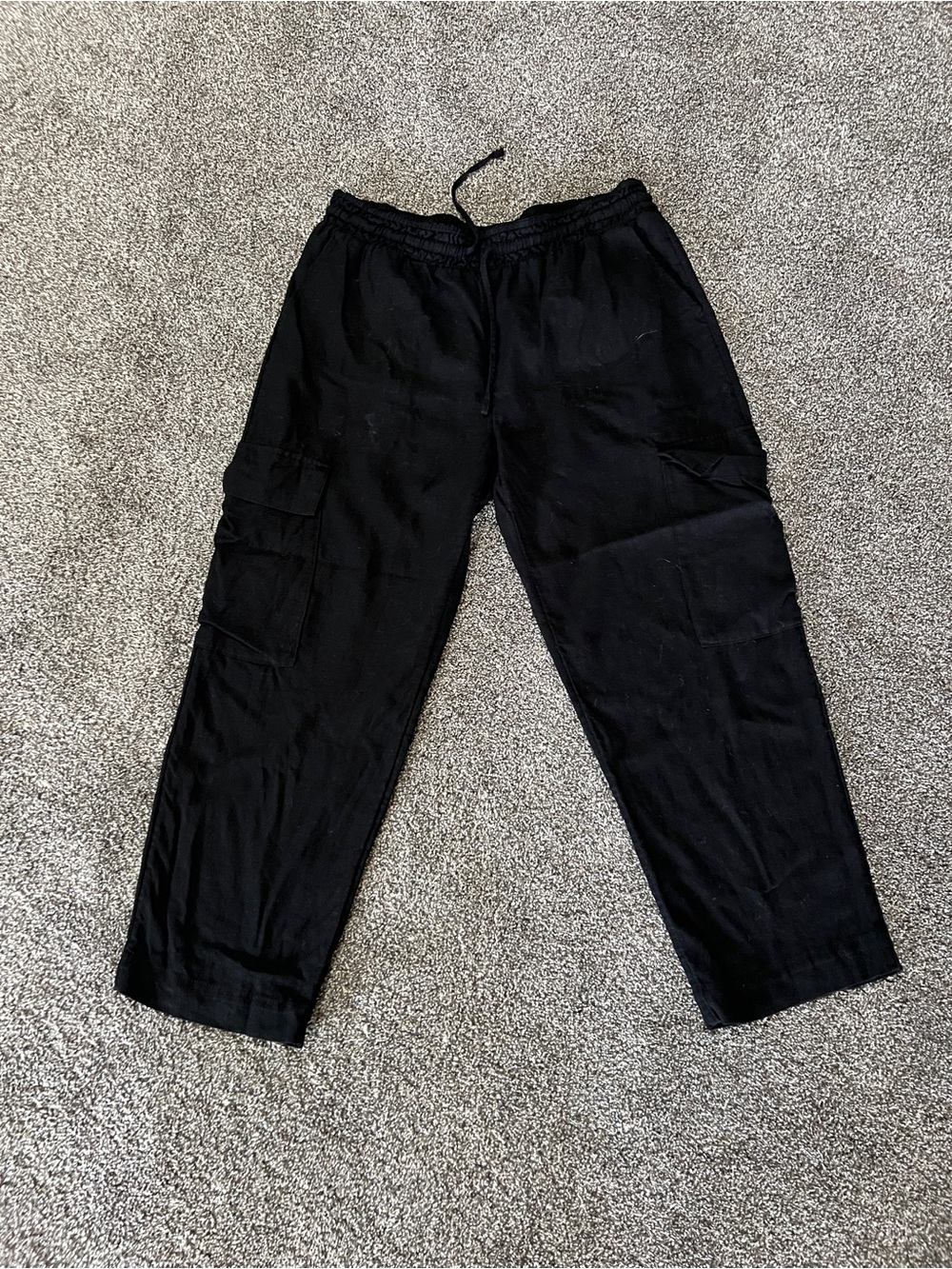 Time and Tru Black Cargo Drawstring Pants